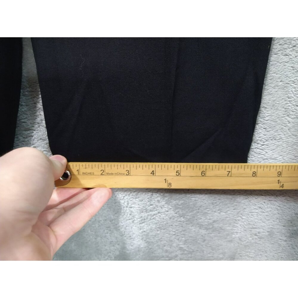Brooks Brothers Dress Pants Womens 14 Petite Black Wool Flat Front High Rise - Picture 6 of 9